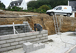Réalisation des fondations à Pont-les-Bonfays